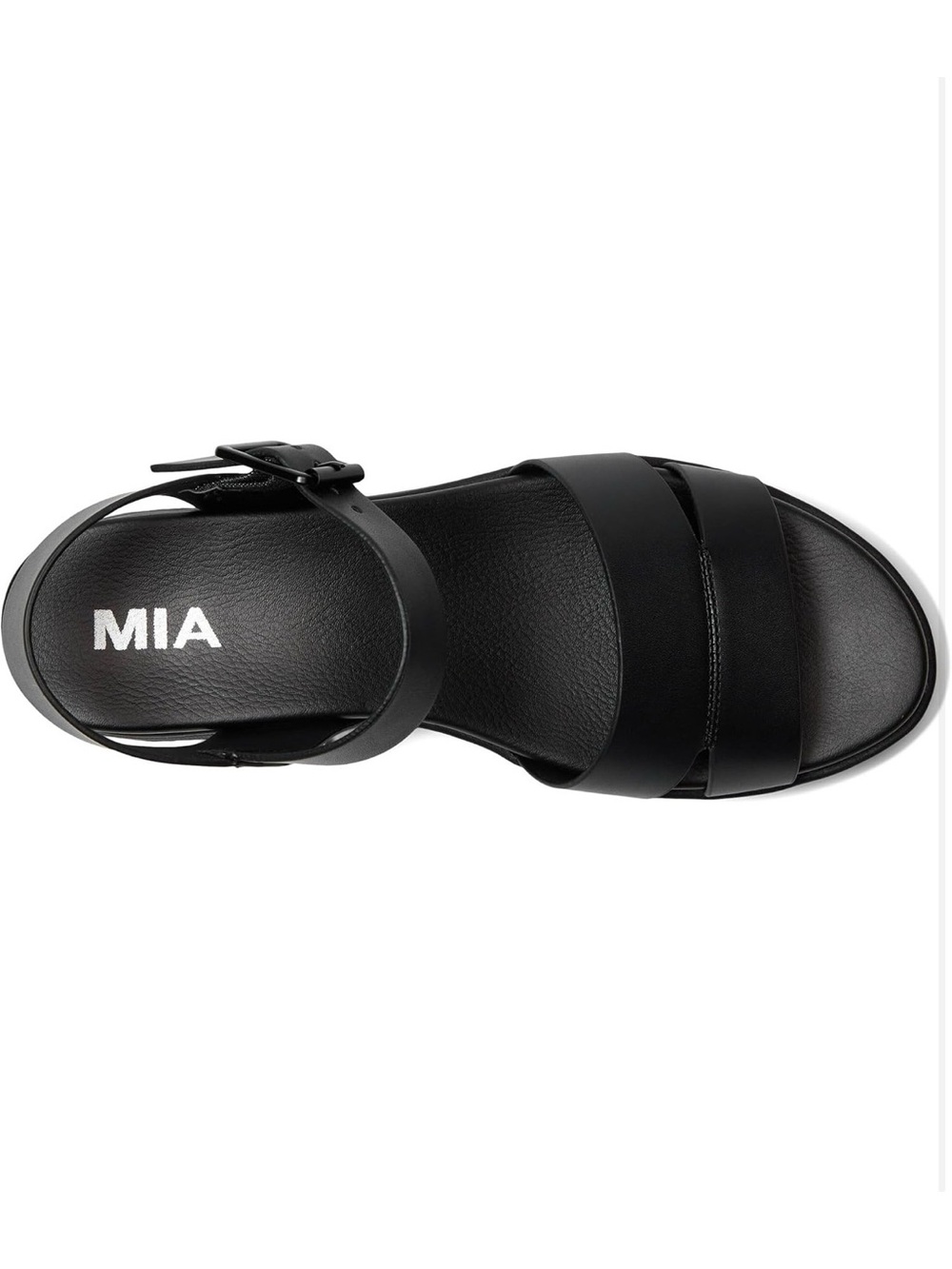 ♥️♥️ Mia Black Platform Ankle-Strap Sandals - Picture 2 of 8
